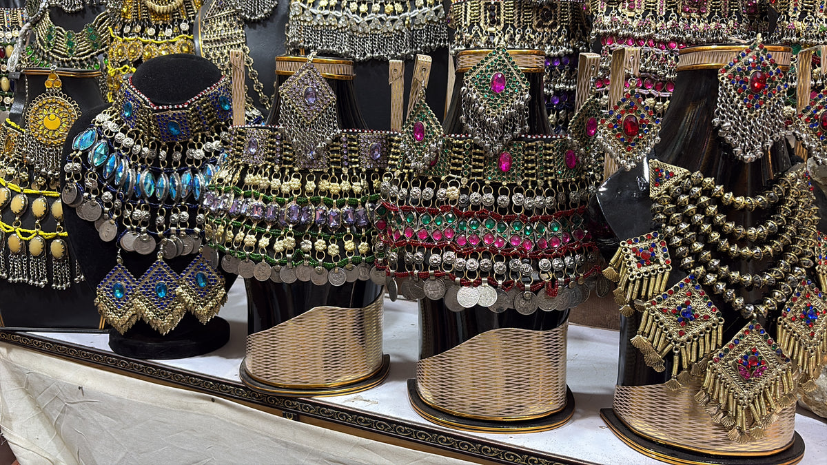 Afghan tribal jewelry collection – original display photo