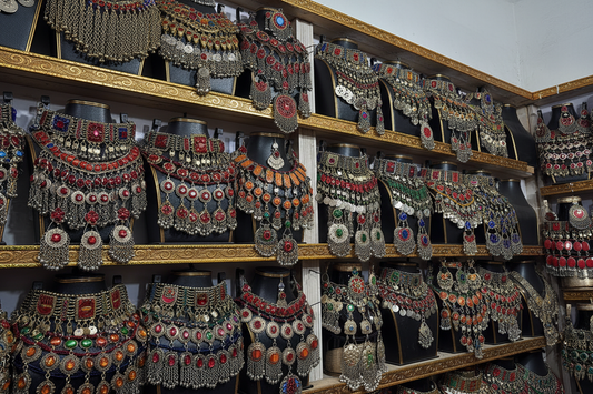 Afghan Jewelry Collection – studio side angle