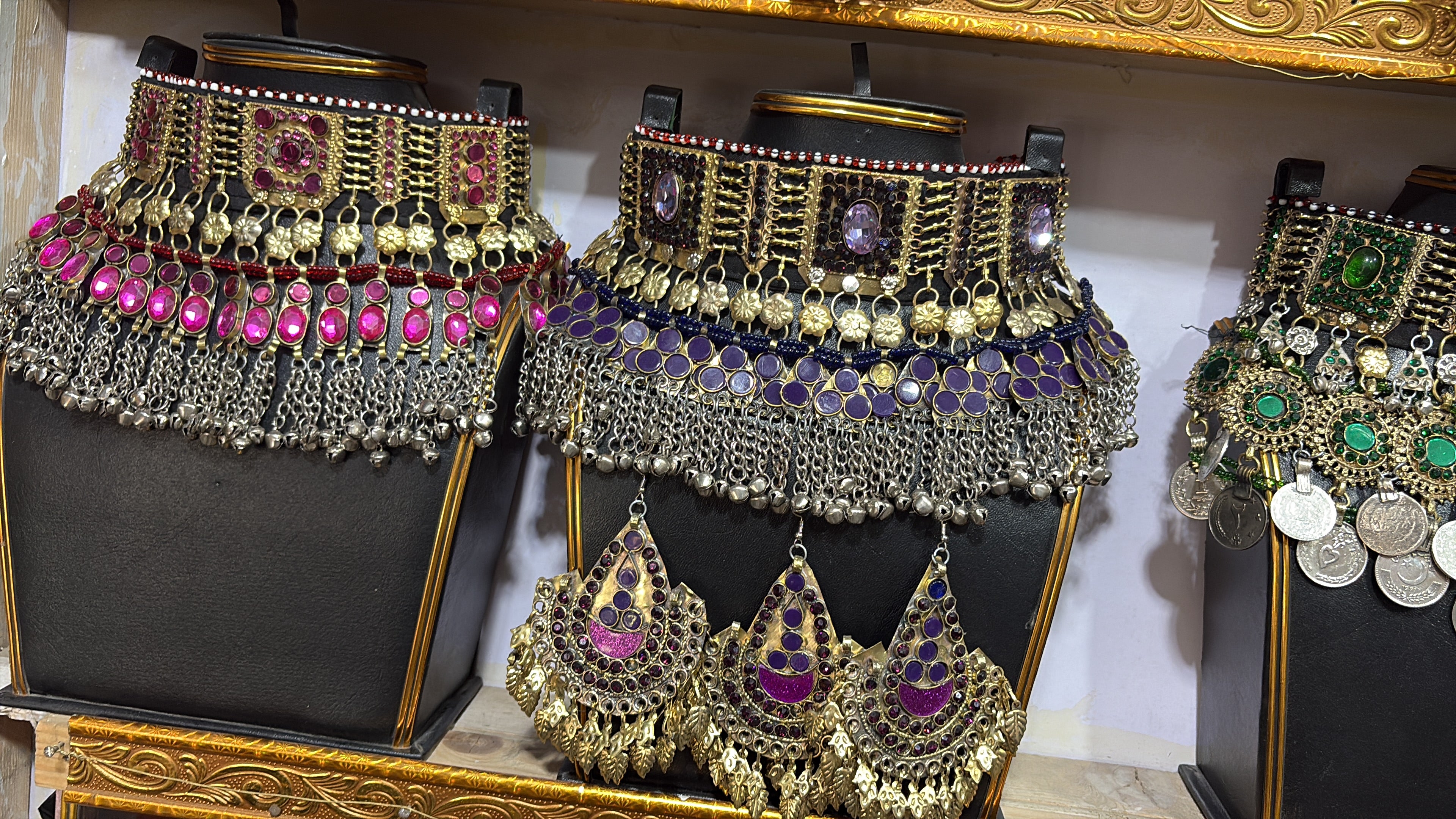 Afghan Kochi Choker Necklace & Earrings Set