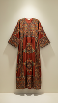 Embroidered velvet Afghan dress, antique