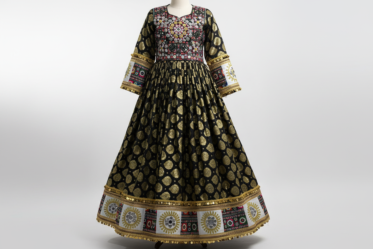 Afghan Bridal Dress studio photo