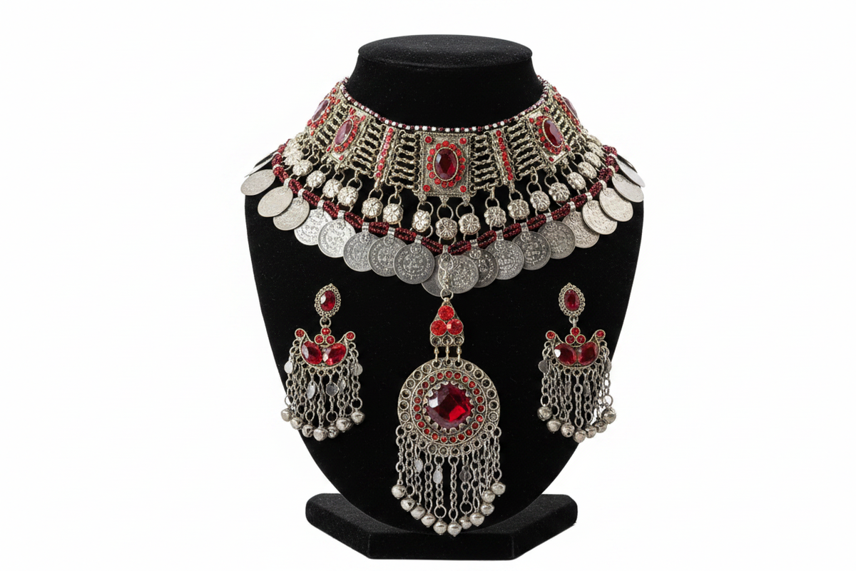 Afghan Bridal Jewelry Set studio photo