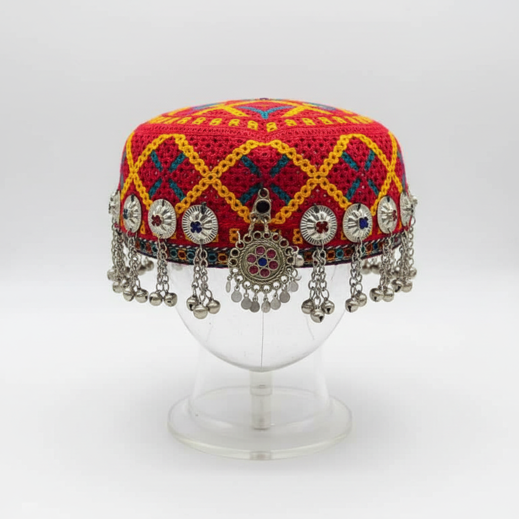 Afghani Kuchi Cap - Red