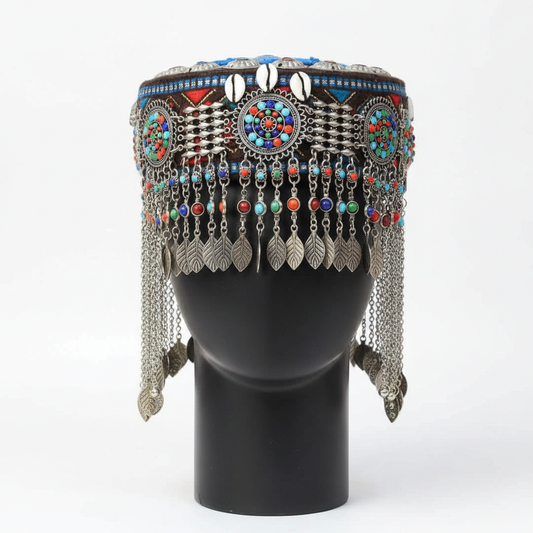 Dark Afghani Kuchi Cap - Front Studio